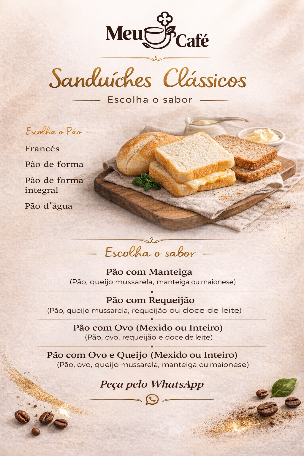 Sanduíches clássicos — página 1 do cardápio Villare Meu Café